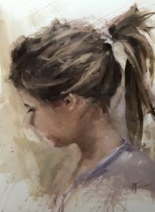 Portrait painting of a young girl