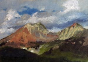 Pyramid Mountain, oil on panel, 5" x 7" Pyramid Mountain, oil on panel, 5" x 7"